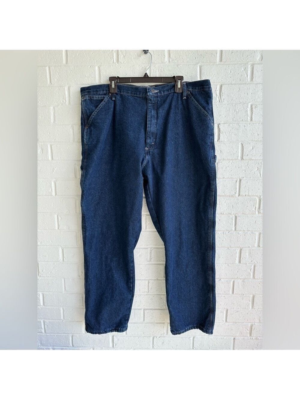 Wrangler Authentics Men’s Fleece Lined Carpenter Pant Dark indigo Size 42x32
